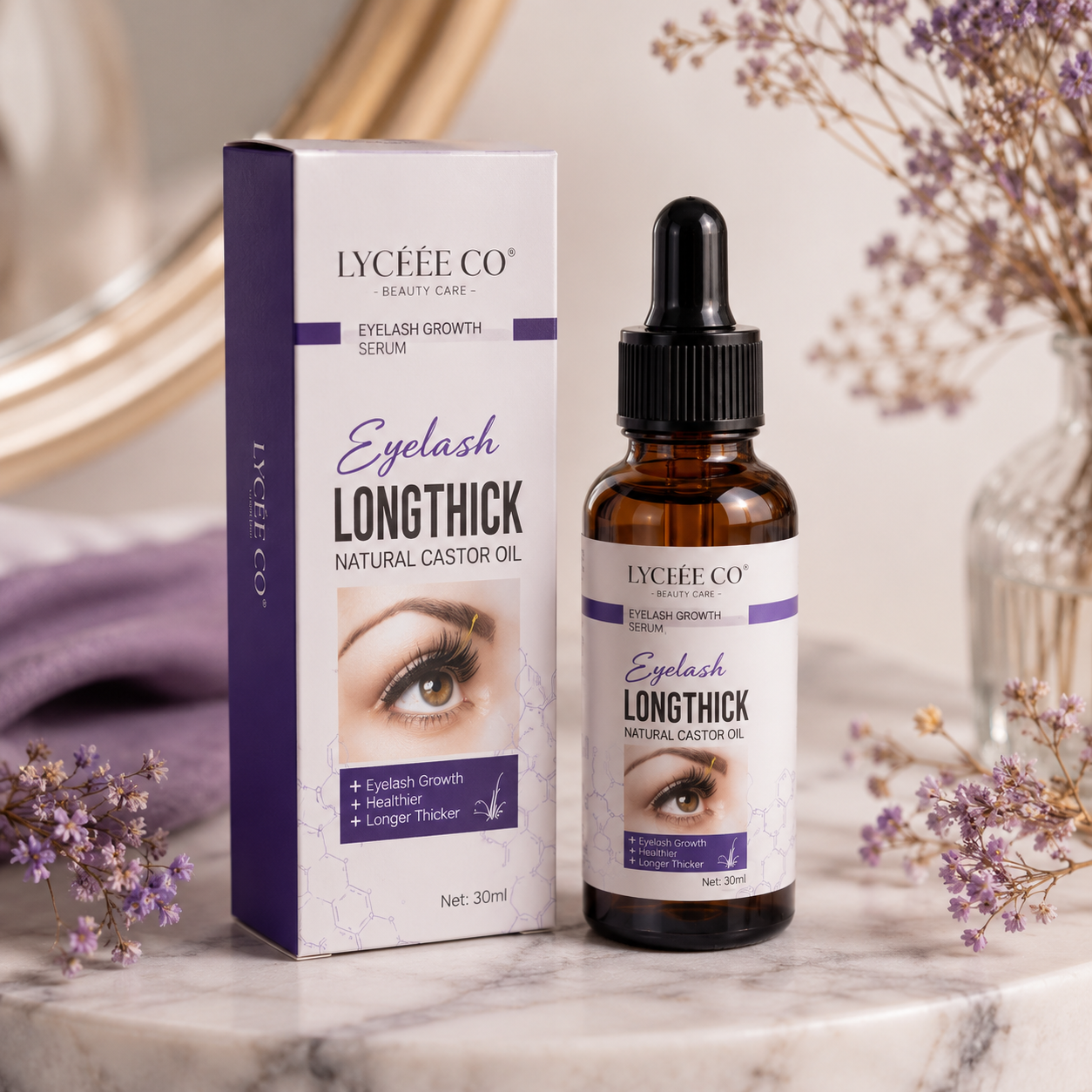 LashGrow con flores, presentación del producto