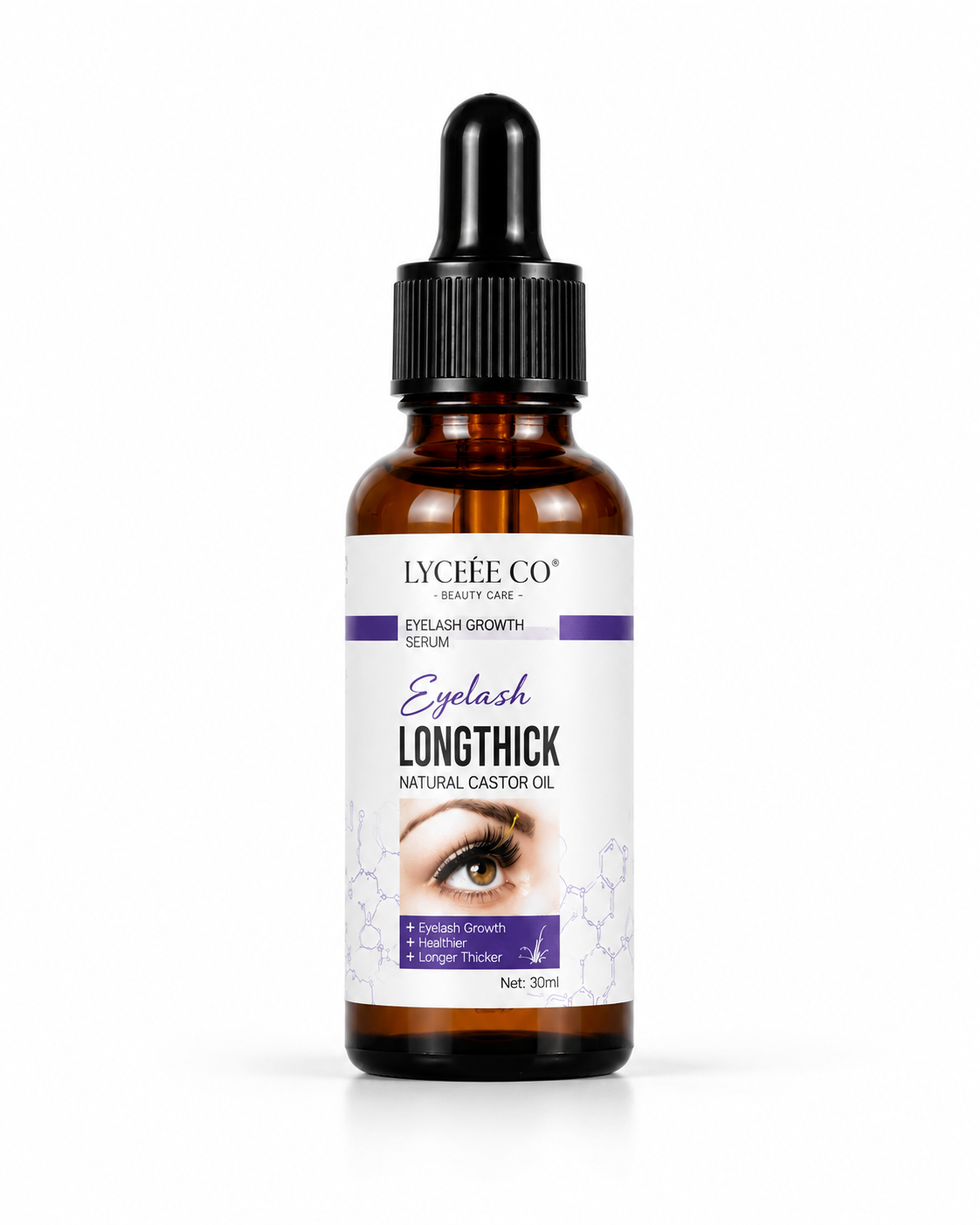 Botella de LashGrow sobre fondo blanco
