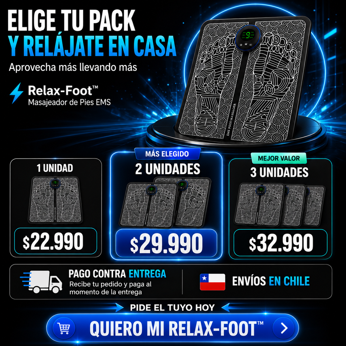 ⚡ Relax-Foot™ – Masajeador de Pies EMS
