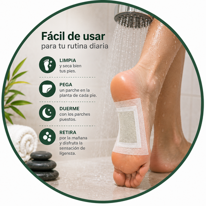 DetoxStep Parches Desintoxicantes para Pies